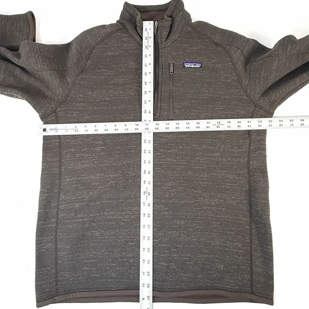 Patagonia Men's Brown Fleece Jacket Better Sweater 1/4 Zip, Size Medium